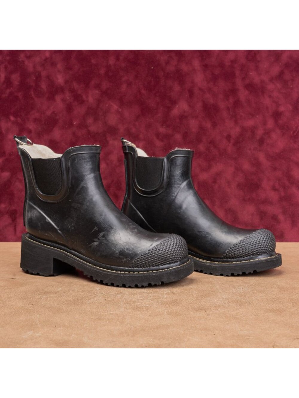Ilse Jacobson Women Rub 47 Black Short Rain Wellies Rubber Boots 6US EUR36